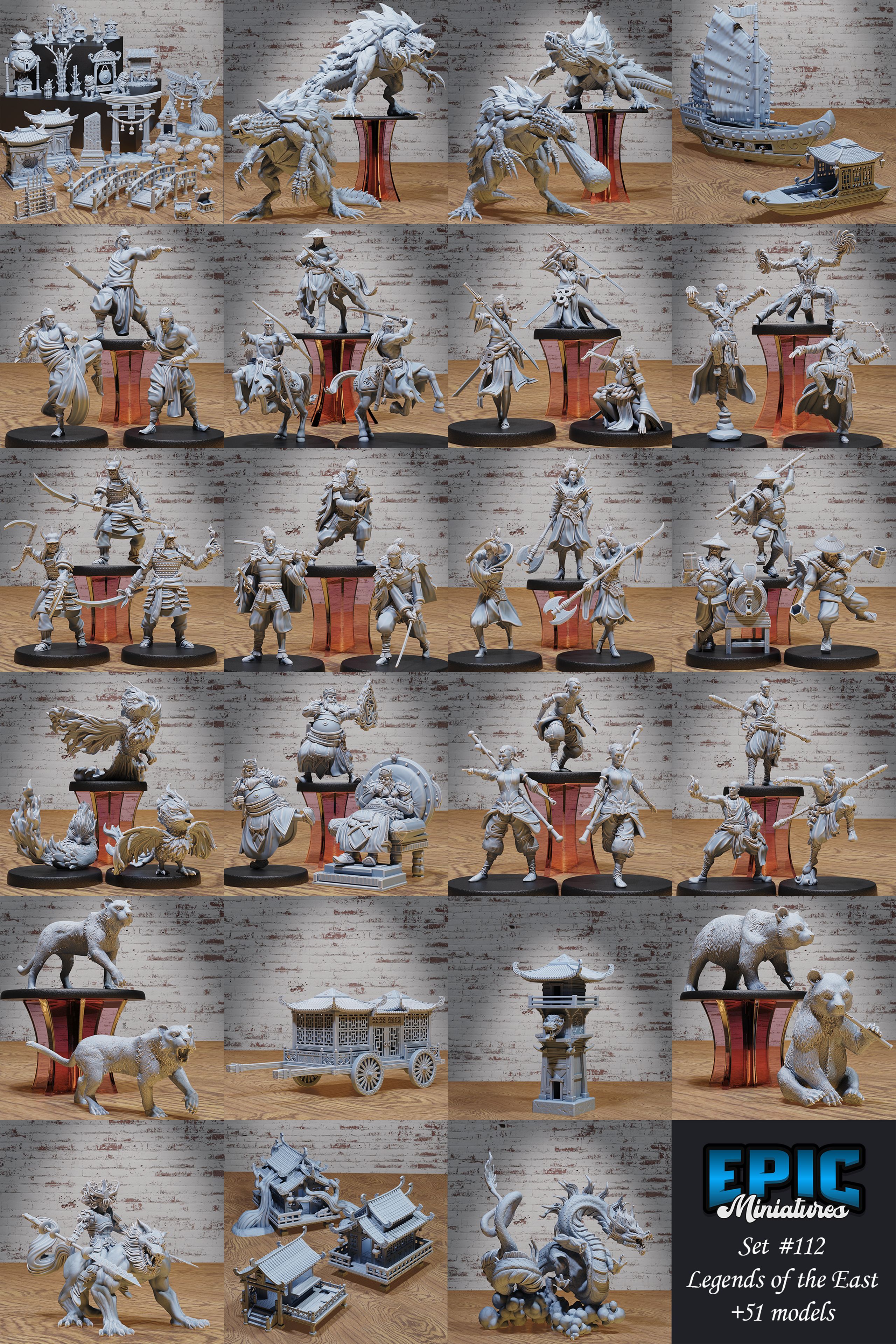 Legends of the East Set / Fantasy Japanese & Chinese Encounter / Eastern Empire Collection / Pre-Supported